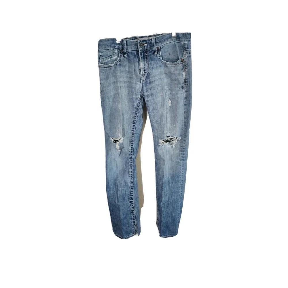 Buckle BKE Carter Straight Leg Jeans Mens Size 31L Medium Wash  distressed